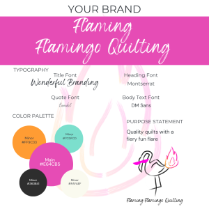 Flaming Flamingo Quilting Brand Guide Delta Design Solutions LLC